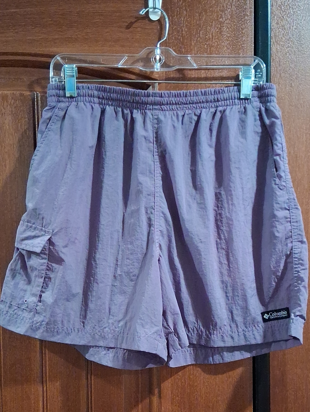 Columbia Lavender Elastic-Waist Cargo Shorts